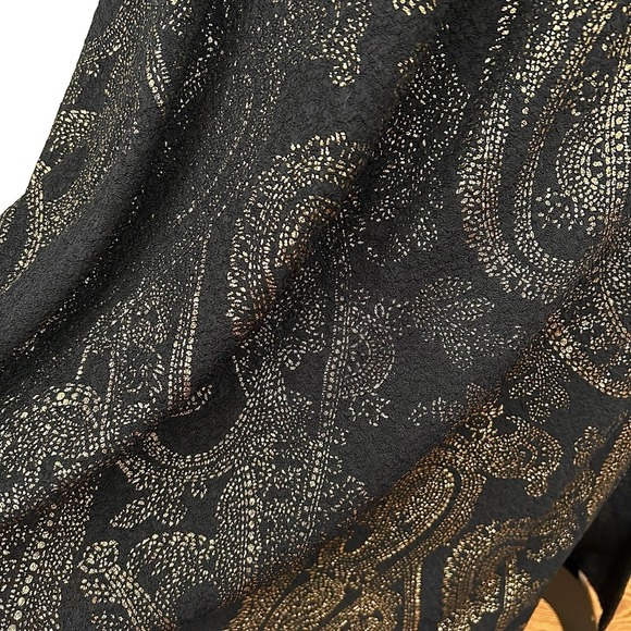 CATHERINES New Black Metallic Gold MAXI SKIRT 1X 18 20 Whimsigoth Witchy Sparkle - Picture 11 of 16